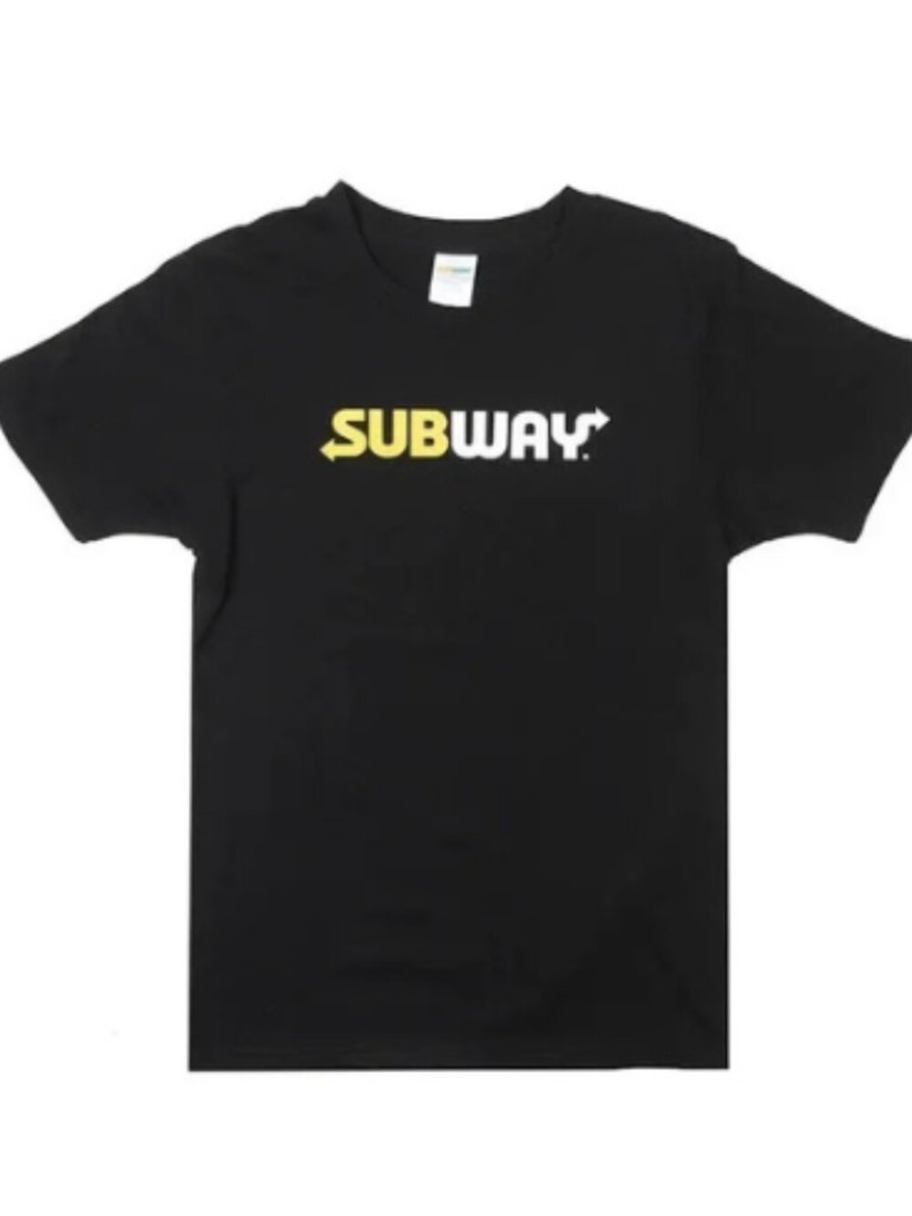 Subway Logo T-Shirt Men's Large Black Famous Sandwich Shop Promo Tee L
